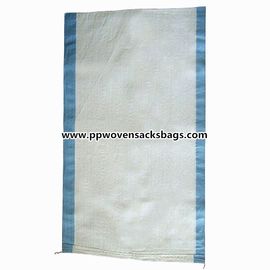 Cina Biru Jalur Pupuk Packing PP Woven Bags pemasok