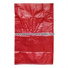 Cina Disesuaikan Red PP Woven Bags / 25kg PP Sacks untuk Packing Plastik Pelet / Makanan / Kimia pemasok