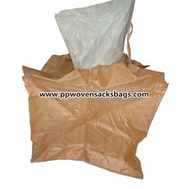 Cina Moister Proof Large Brown PP Container Bags / Jumbo Bag untuk Packing Sand or Cement pemasok
