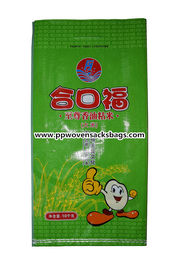 Cina Custom High Gloss Bopp Laminated PP Woven Bags Rice Sacks in Green pemasok